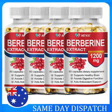  Extrato de berberina premium HCL 1200mg, suporte cardiovascular e açúcar no sangue , usado comprar usado  Enviando para Brazil