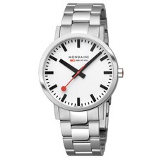 Usado, Relógio Mondaine clássico mostrador branco pulseira de aço inoxidável 40 mm A660.30360.11SBJ comprar usado Usado, Relógio Mondaine clássico mostrador branco pulseira de aço inoxidável 40 mm A660.30360.11SBJ comprar usado  Enviando para Brazil