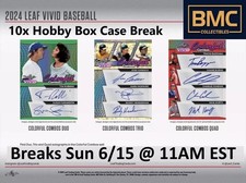 Bola de beisebol Griffin Burkholder 2024 Leaf Vivid 1x Case Break #33, usado comprar usado  Enviando para Brazil