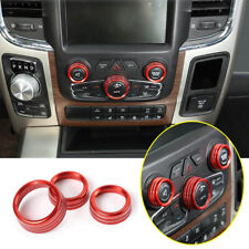Para Dodge RAM 1500 2013-2017 console central vermelho interruptor de rádio CA botão tampa acabamento, usado comprar usado  Enviando para Brazil