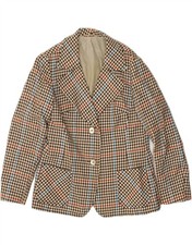 Jaqueta Blazer VINTAGE Feminina 2 Botões Reino Unido 10 Pequena Cinza Lã Houndstooth AS01 comprar usado  Enviando para Brazil