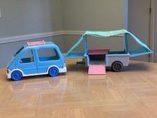 Usado, FISHER PRICE Loving Family Mini-Van 1993 4631 & Pop-up Tent Trailer 1997 74682 comprar usado  Enviando para Brazil