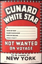 Cunard white star for sale  Moneta