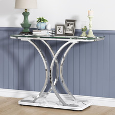 Silver glass console for sale  Brandon