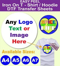 Custom dtf sheets for sale  MANCHESTER