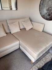 Sofology cream velvet for sale  RUNCORN