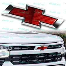 Emblema de carbono vermelho grade frontal gravata borboleta Silverado 1500 atualizada Chevy 2022-24 comprar usado  Enviando para Brazil