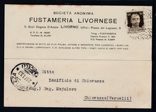 Cartolina commerciale livorno usato  Italia