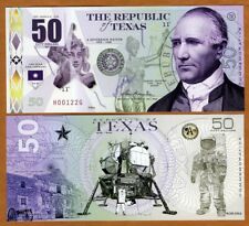 República do Texas, $50, Polímero, 2021, UNC Samuel Houston, The Alamo, usado comprar usado  Enviando para Brazil