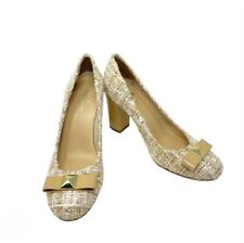 Sapatos de coquetel de casamento Kate Spade saltos tamanho 5 M tweed glitter bronzeado lantejoulas comprar usado  Enviando para Brazil