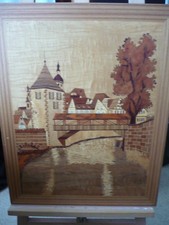 Intarsien holzbild bild gebraucht kaufen  Bünde