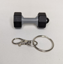 Mini chaveiro halteres preto academia exercício fitness equipamento de peso impressão 3D, usado comprar usado  Enviando para Brazil
