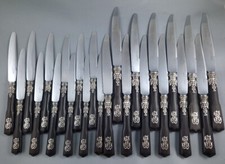 Couteaux ébène argent d'occasion  Paris-