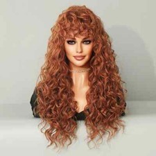 Peruca feminina preta natural cabelo curto encaracolado peruca festa peruca cabelo feminino, usado comprar usado  Enviando para Brazil
