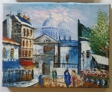 Tableau huile quartier d'occasion Tableau huile quartier d'occasion  Seiches-sur-le-Loir