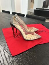 Christian Louboutin Feminino Follies Bombas de Strass Cristal Embelezado Malha 40.5 comprar usado  Enviando para Brazil