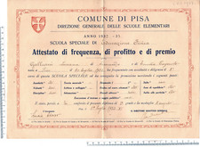 Diploma 1932 scuola usato  Monza