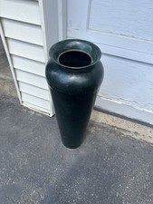 Vaso alto de cerâmica verde estilo urna – 28” decorativo pesado comprar usado  Enviando para Brazil