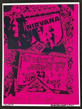 Pôster Nirvana Macaco Brilha 27 Demônios Brincando 1989 assinado Brian Salvador Curley, usado comprar usado  Enviando para Brazil