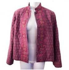 Jaqueta de algodão provençal Pierre Deux vintage anos 70/80 acolchoada cor rosa Souleiado M, usado comprar usado  Enviando para Brazil