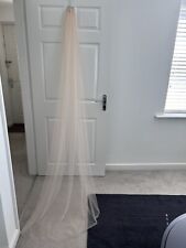 Champagne wedding veil for sale  KETTERING