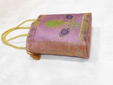 Bolsa de Seda Banarasi Feminina, Bolsa de Ombro Feminina Indiana Feita à Mão, Bolsa de Presente de Retorno comprar usado  Enviando para Brazil
