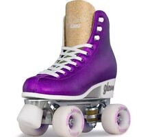 Patins de quatro patins glitter brilho roxo dourado patins loucos glam ÓTIMO ESTADO comprar usado  Enviando para Brazil