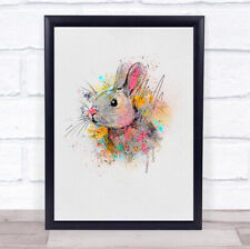 Rabbit watercolour line for sale  UK