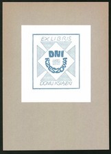 Exlibris Domu Ksiazki, Wappen mit Kreuz, 1970  na sprzedaż  Wysyłka do Poland