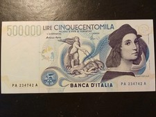 500000 lire raffaello usato  Italia