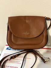 Bolsa Kate Spade Leila com aba bolsa de couro marrom caramelo bolsa de camelo comprar usado  Enviando para Brazil