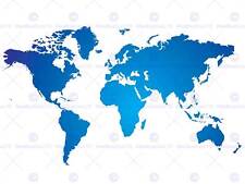Map blue white for sale  Shipping to Ireland
