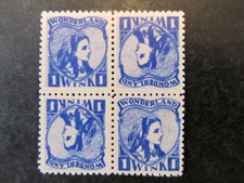 GERALD M. KING, ALICE no PAÍS DAS MARAVILHAS SELOS DE FANTASIA, QV, TETE-BECHE, BLK4, MNH comprar usado  Enviando para Brazil