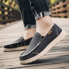 Mocassim masculino verão respirável sapatos de lona para caminhada tênis respirável  comprar usado  Enviando para Brazil