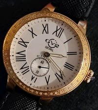 Mostrador smoking romano Gevril com subpequeno, moldura de diamante, coroa de cabachão, quartzo suíço. comprar usado  Enviando para Brazil
