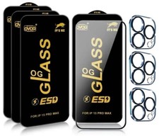3x VITRE Protège VERRE 0,4mm ÉCRAN +CAMÉRA iPhone 16 15 14 13 12 11 SE X PRO MAX comprar usado  Enviando para Brazil