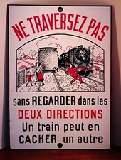 Plaque émaillée sncf d'occasion  Le Chesnay