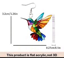 Hummingbird earrings acrylic for sale  Sulphur Springs