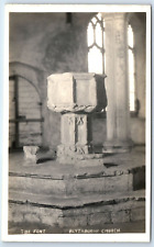 Cartão postal Blythburgh Church The Font Suffolk Inglaterra foto real comprar usado  Enviando para Brazil