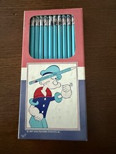 Usado, VINTAGE CAIXA MESTRE COMPLETA POPEYE o MARINHEIRO HOMEM LÁPIS DE MADEIRA AZUL LATA GRÁFICA comprar usado  Enviando para Brazil