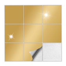 Fliesenaufkleber gold glänzen gebraucht kaufen  Leipzig