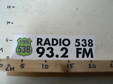 STICKER,DECAL RADIO 538  93,2 FM BETA SCOOTER  segunda mano  Embacar hacia Argentina