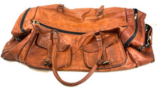 Leather travel duffle for sale  EXETER