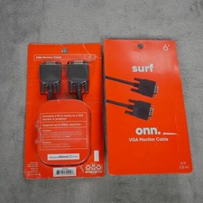 Cabo de monitor Surf Onn VGA 6 pés pacote com 2 comprar usado  Enviando para Brazil