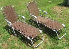 Vintage aluminum webbed d'occasion  Expédié en Belgium