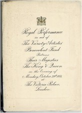 royal performances programmes for sale  BUXTON