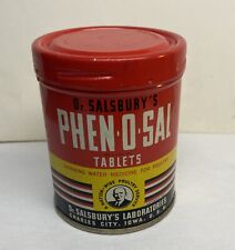 Usado, Lata de lata comprimido vintage para criação de frango Phen-o-Sal comprar usado  Enviando para Brazil