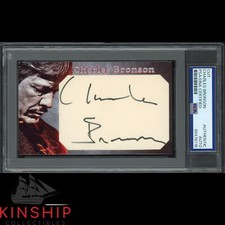 Cartão personalizado autografado Charles Bronson corte 3x5 PSA DNA laje ator C4116 comprar usado  Enviando para Brazil