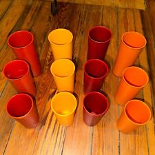 Tupperware Tumblers Vintage 16 12 8 oz. Conjunto de 12 xícaras cores colheita!, usado comprar usado  Enviando para Brazil