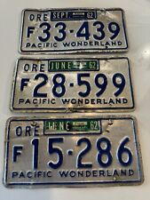 Oregon 1962 plates for sale  New Plymouth